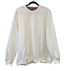 IZOD Crewneck Sweatshirt Off White Cream Pullover Large